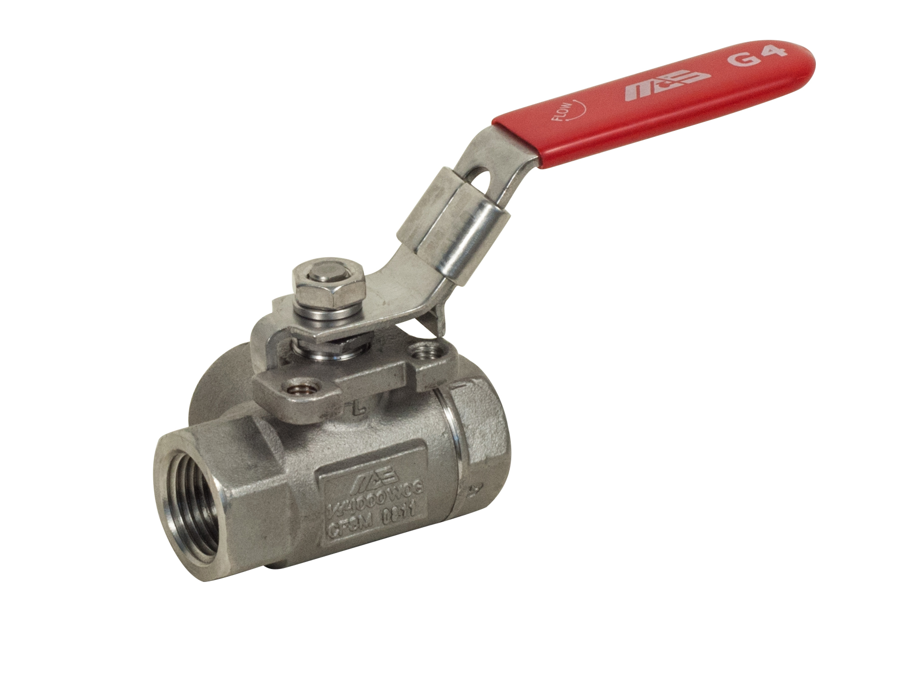G4 MAS, Stainless Steel (CF8M), LPort, 3 Way Ball Valve M. A